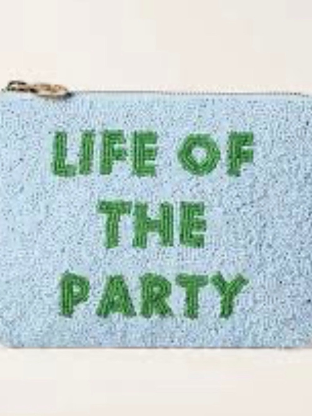 Kate Spade x Target Light Blue 'Life of the Party' Embroidered Pouch